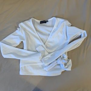 Pretty little thing wrap crop top